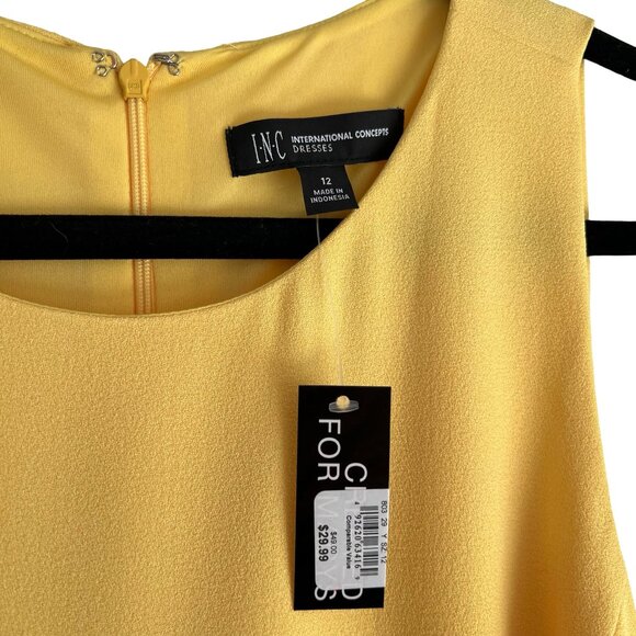 Spring, Summer Outfit. Yellow Jumpsuit Size 12 INC International Concepts. - Picture 16 of 16